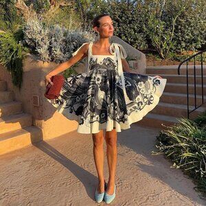 Alemais Mickey floral linen minidress